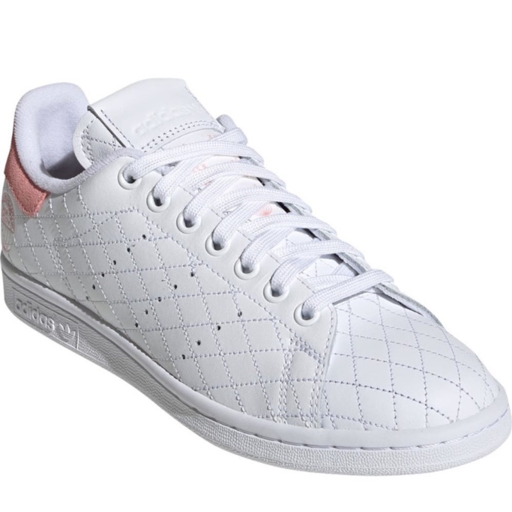 Adidas White Quilted Sneakers Minimalist Design